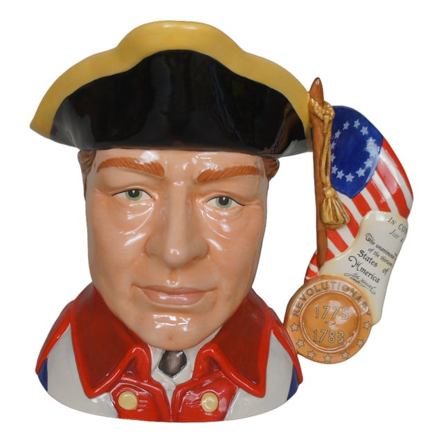 American Royal Doulton Revolutionary War Military Soldier Toby Character Jug For Sale