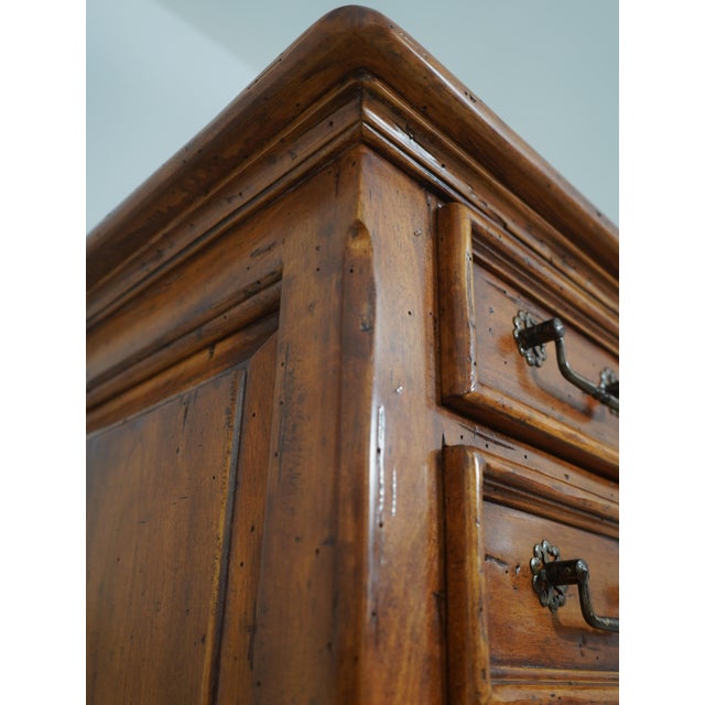 Wood 1990s Italian Style Distressed Finish 7 Drawer High Chest For Sale - Image 7 of 15