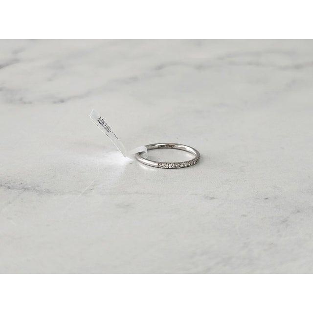 2020s Dainty Diamond Pinky Ring 18k White Gold, Size 8 For Sale - Image 5 of 5