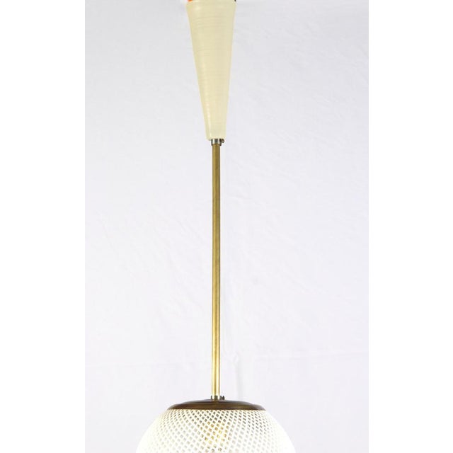 Glass Venini Reticello Pendants attributed to Carlo Scarpa, 1940, Set of 2 For Sale - Image 7 of 9