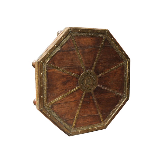 Width: 79 centimetres Height: 17.5 centimetres 19th Century Octagonal Low Hardwood Eastern Table with Decorative Pierced...