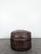 Brown Leather Patchwork Ottoman, 1970s, in Very Good conditions. Designed 1970 to 1979