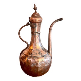 Antique Middle Eastern Copper Coffee Pot, 1860 For Sale