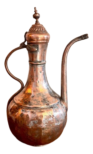 Antique Middle Eastern Copper Coffee Pot, 1860