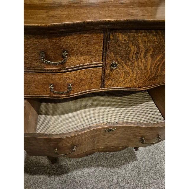 Brown Early 20th Century Victorian-Era Serpentine Highboy Dresser For Sale - Image 8 of 14