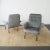 Mid-Century Modern Set of Italian Armchairs in Grey Velvet, 1960s For Sale - Image 3 of 9