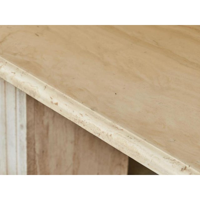 Beige Outdoor Travertine Dining Table, 1970 For Sale - Image 8 of 10
