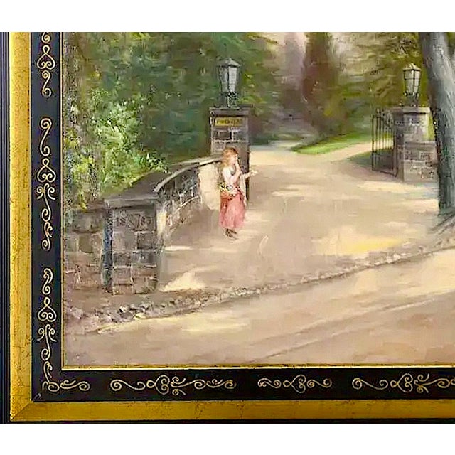 Textile “At the Gates of Pinehurst” Circa 1885, by J. E. Mansfield For Sale - Image 7 of 11