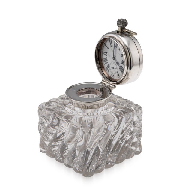 Antique Scottish Silver Clock and Inkwell by Hamilton & Inches, 1903 For Sale - Image 18 of 18