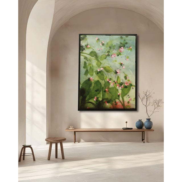 She Never Grew Hair So Instead She Danced | Original 48x36 Abstract Botanical Painting | Mel Rea For Sale - Image 4 of 6