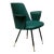 1950s Vintage Green Leather Armchair For Sale