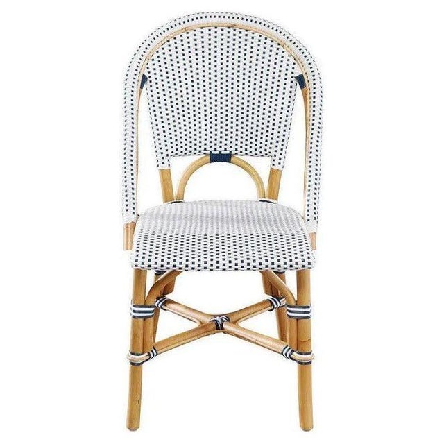 This charming blue and white chair is just as at home in a beach house, urban loft or charming row home with blue toile...
