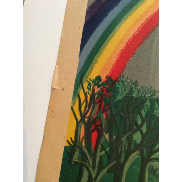 Raymond Peynet Original Lithograph "The Lovers, the Tree, the Rainbow" For Sale - Image 4 of 6