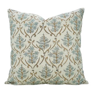 Fabdivine Traditional Block Print Pillow Cover 20x20 Inch Linen Blend-Vishal Pushp For Sale