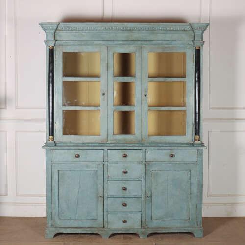Wonderful early 19th century painted and glazed oak Dutch cabinet. 1820. This piece is designed in the style of the...