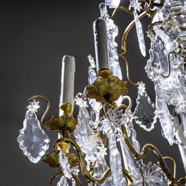 Goldenrod Antique French Chandelier, 1890s For Sale - Image 8 of 9