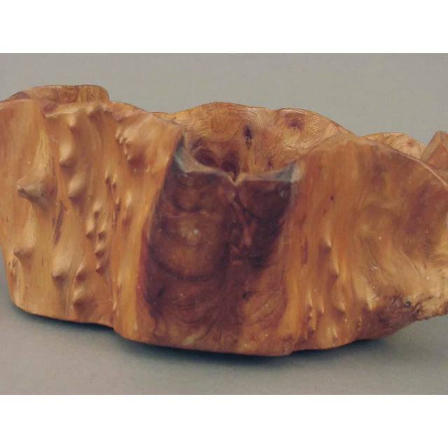 Vintage Burl Wood Bowl For Sale - Image 10 of 13