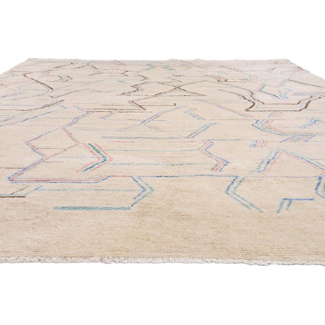 Bauhaus Organic Bauhaus Moroccan Rug, 10'05 X 13'01 For Sale - Image 3 of 10