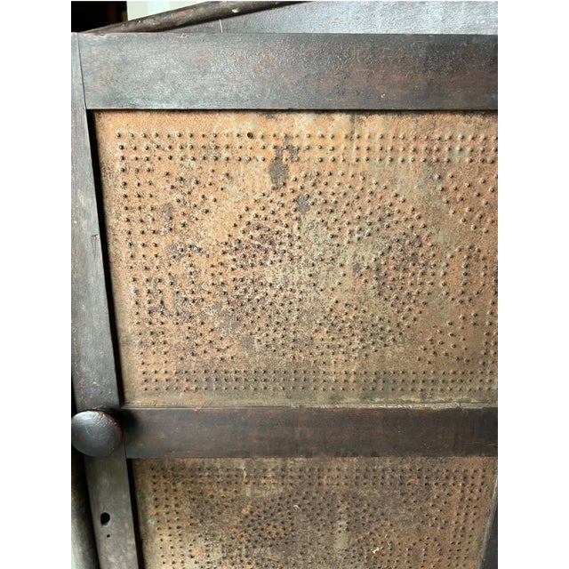 19th Century 19th Century Virginia Walnut Pie Safe With Original Star Punched Tins For Sale - Image 5 of 13