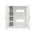 Contemporary Matthew Izzo Home Poppy White Lacquer Two Door Cabinet With Lattice Design and Brass Door Pulls For Sale - Image 3 of 5