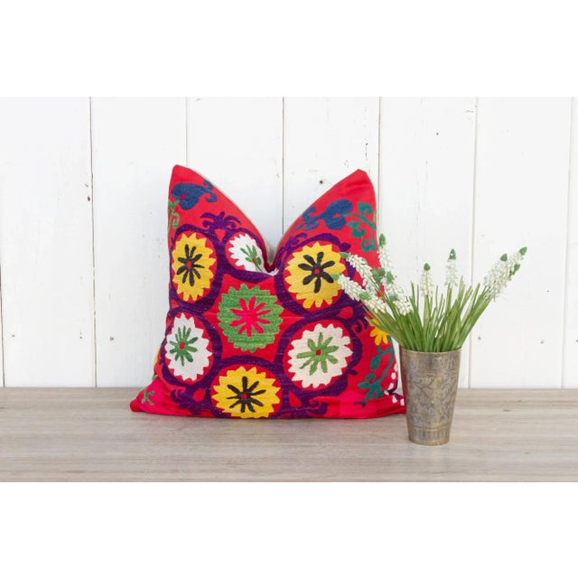 Suzani embroidery is a traditional form of needlework originating Central Asia. Suzani is a Persian word meaning "needle...