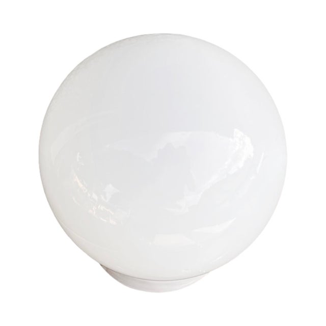 Mid-Century Modern Industrial Wall Lamp, White, Glass, Foton, Poland, 1960s. For Sale - Image 3 of 10