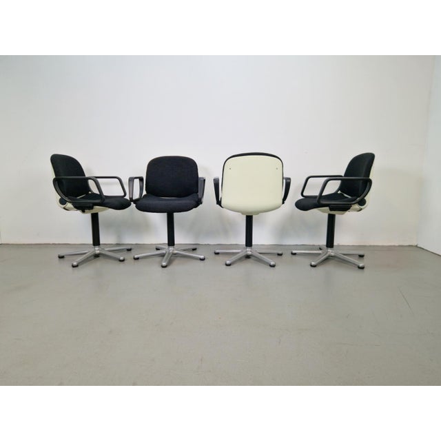 Vintage Space Age Office 232 Chairs by Wilhelm Ritz for Wilkhahn, 1970s, Set of 4 For Sale - Image 3 of 16