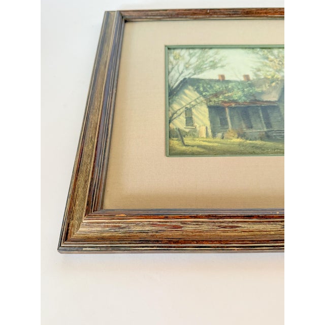 Textile Vintage Original Oil Painting, Landscape, by Steve Trower (American, 20th Century) For Sale - Image 7 of 9