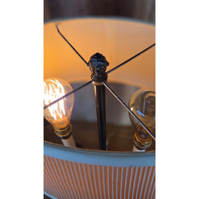 Vintage 1998 Frederick Cooper "Trevor" Dark Bronze & Brass Bouillotte Table Lamp For Sale - Image 11 of 14