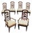 Rare 1966 Thomasville Formal Ladderback Style Dining Chairs Original Yellow Patterned Upholstery For Sale