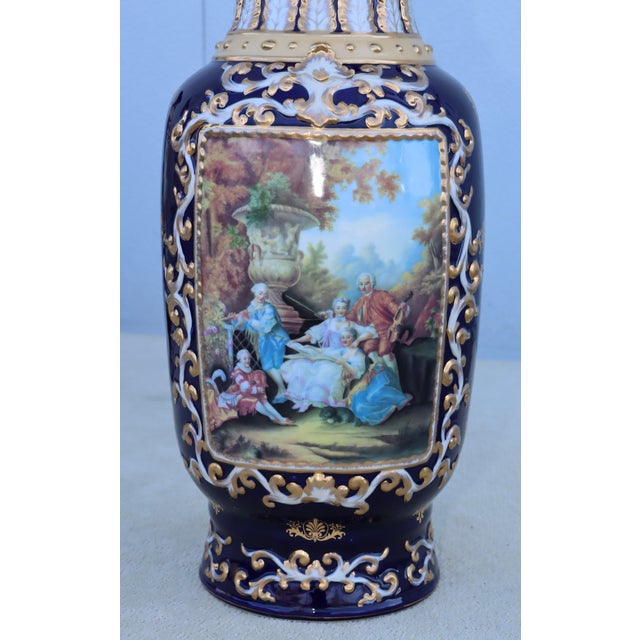 Large Decorative Floor Vases After Richard Klemm Dresden Made by Limoges For Sale - Image 13 of 18