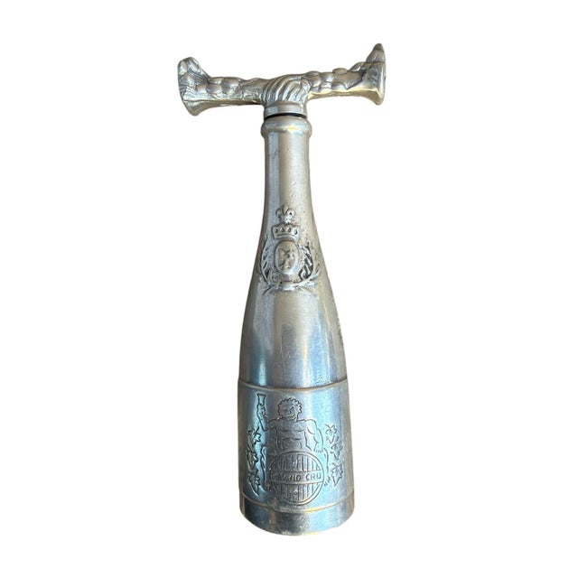 Vintage Grand Cru Pewter Corkscrew Stamped Etain For Sale - Image 10 of 11