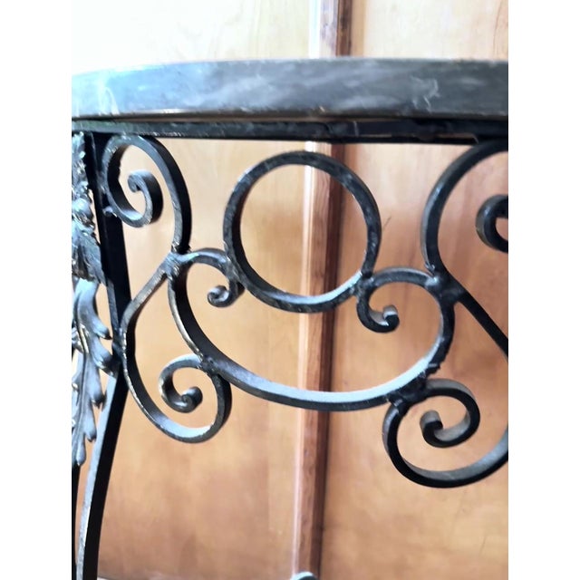 Late 19th Century Antique French Demilune Console For Sale - Image 5 of 12
