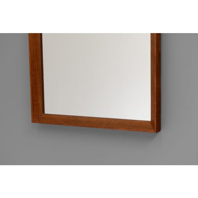 Mid-Century Modern Mid-Century Modern Mirror with Teak Frame, 1960 For Sale - Image 3 of 9
