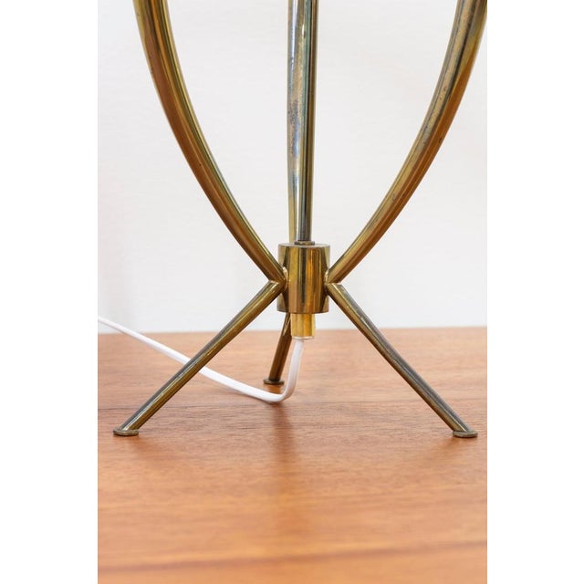 Mid-Century Brass Tripod Table Lamp, 1950s For Sale - Image 10 of 14
