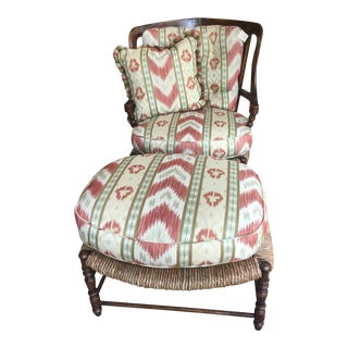 Hamilton Collection Costa Wing Chair & Ottoman For Sale