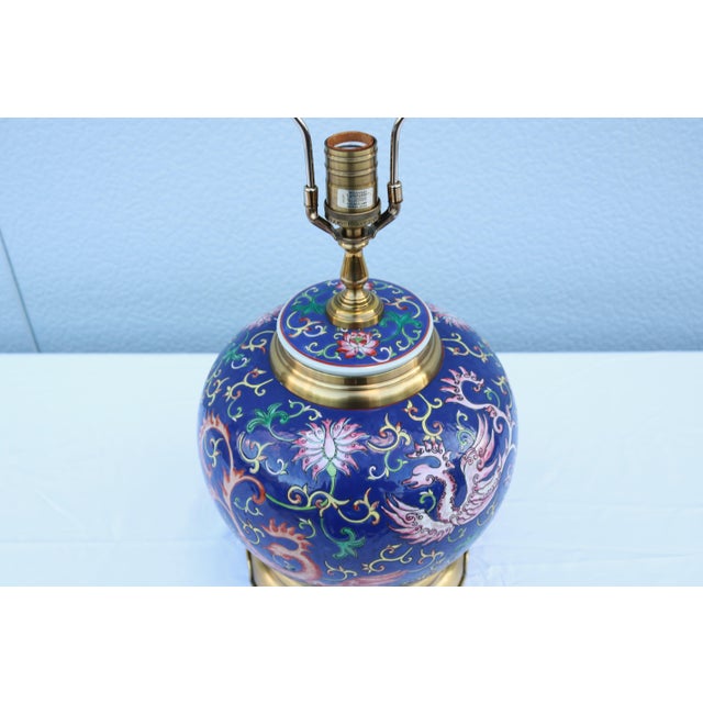 Vintage Late 20th-Century Wildwood Chinoiserie Ginger Jar Porcelain Table Lamp For Sale - Image 14 of 17