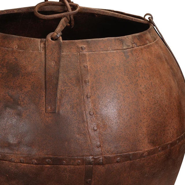 Vintage Iron Water Vessel, 1940s For Sale - Image 4 of 5