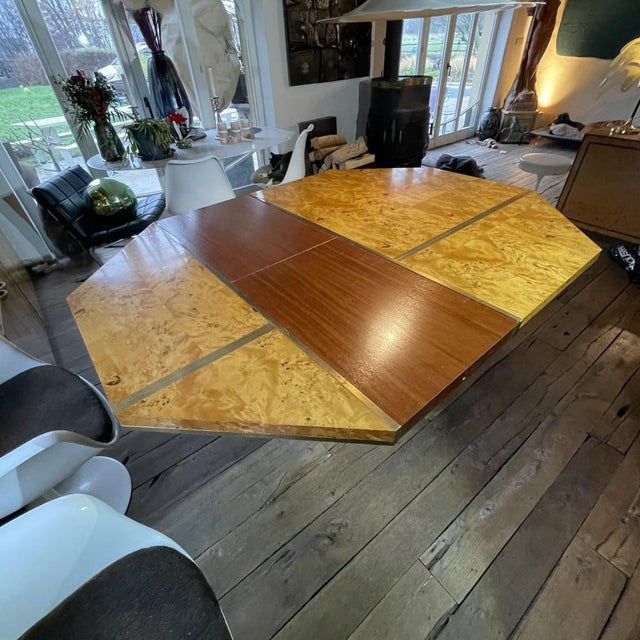 Vintage Hollywood Regency Dining Table by Jean-Claude Mahey, 1970 For Sale - Image 10 of 18