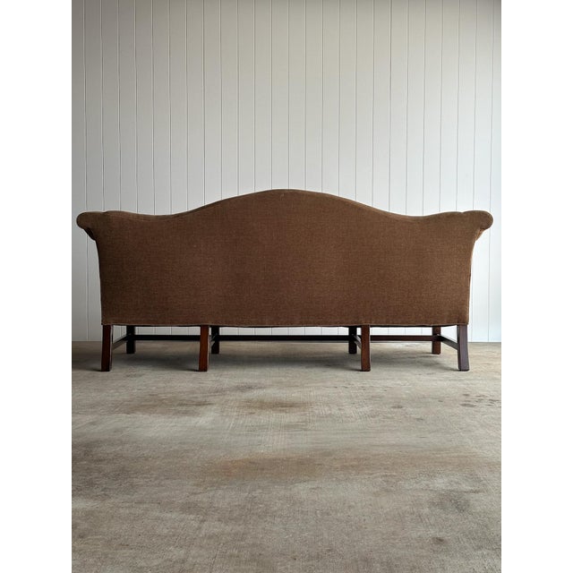 Vintage Camelback Chippendale-Style Sofa For Sale - Image 15 of 17