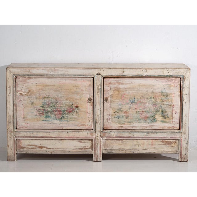 Wood Antique White Wooden Sideboard, 1870s For Sale - Image 7 of 18