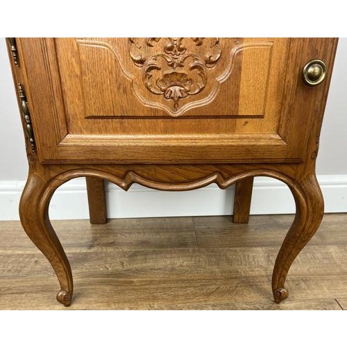 Vintage French Bedside Tables in Oak, Set of 2 For Sale - Image 6 of 14