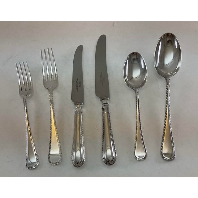 1980s Silver Dinner Knife, Feather Edge . For Sale - Image 11 of 11