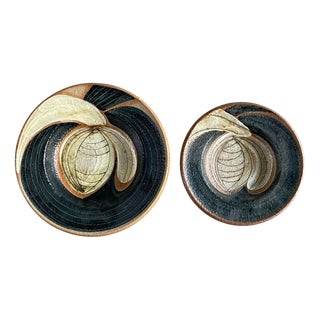 Stoneware Plates by Noomi Backhausen for Soholm Stentoj, 1970s, Set of 2 For Sale