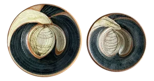 Stoneware Plates by Noomi Backhausen for Soholm Stentoj, 1970s, Set of 2