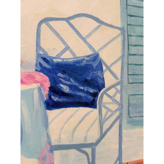 "Patio Scene" Oil Painting by Lloyd Van Pitterson For Sale - Image 9 of 13