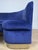 1990s Curved Sofas in Blue Velvet with Brass Base, 1990s, Set of 2 For Sale - Image 5 of 9