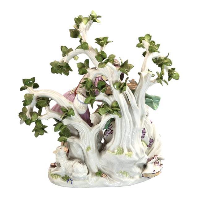 French Porcelain Figurative Love Letter Scene Group in the style of Niderviller, 18th Century For Sale - Image 4 of 12