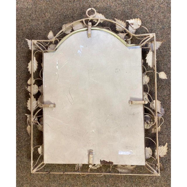 French Wrought Iron Mirror with Roses, 1970s For Sale - Image 17 of 18
