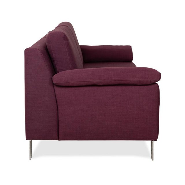 Flex Plus 3-Seater and Ottoman in Purple Fabric from Ewald Schillig, Set of 2 For Sale - Image 13 of 18